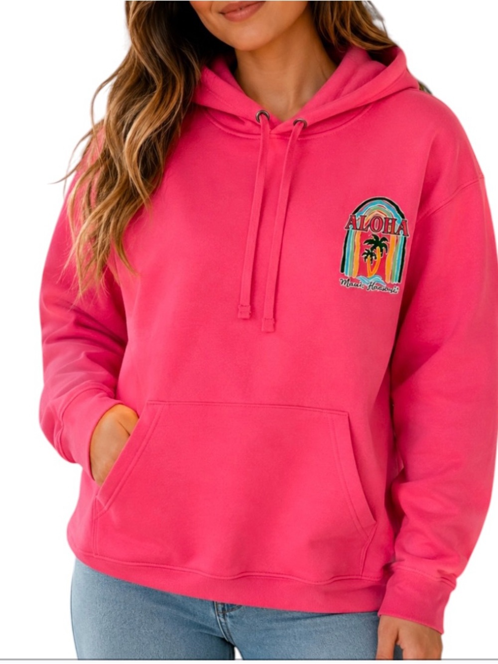 Pacific & Co Aloha Hawaii Hoodie Palm Tree Graphic Sweatshirt